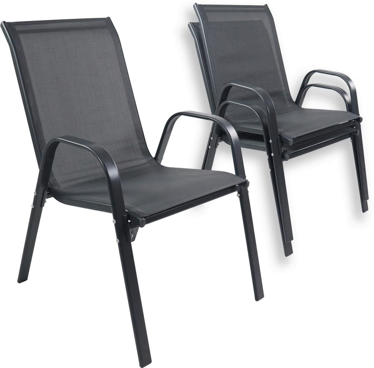 GARTENSTUHL-SET SONLAS 920585 2ER-SET - Anthrazit, Modern, Kunststoff/Metall (56/89/73cm) - MID.YOU