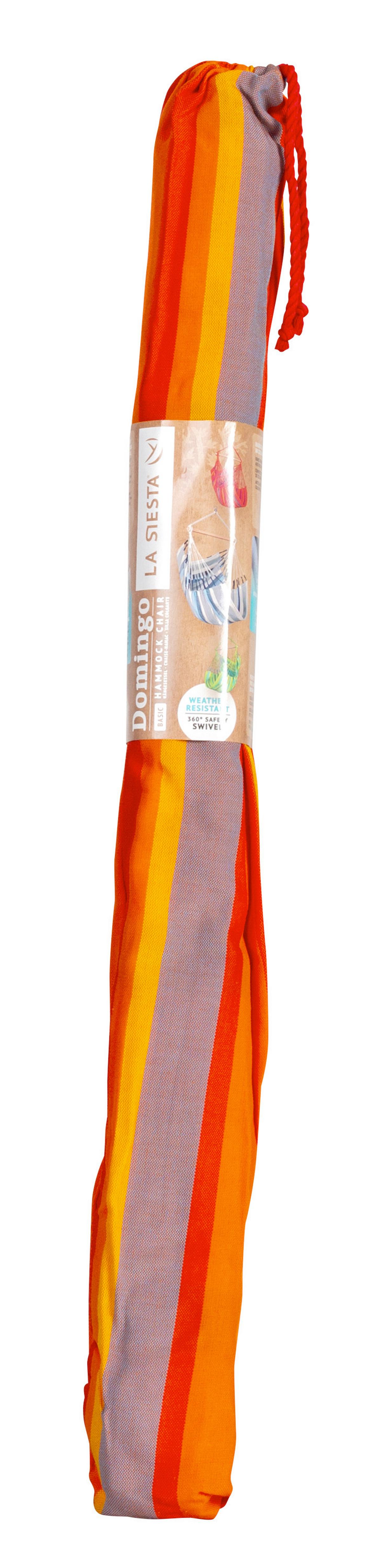 Hängesessel Basic Hammock Chair Outdoor Gelb/Orange - Gelb/Rot, KONVENTIONELL, Holz/Textil (90/145/140cm) - La Siesta