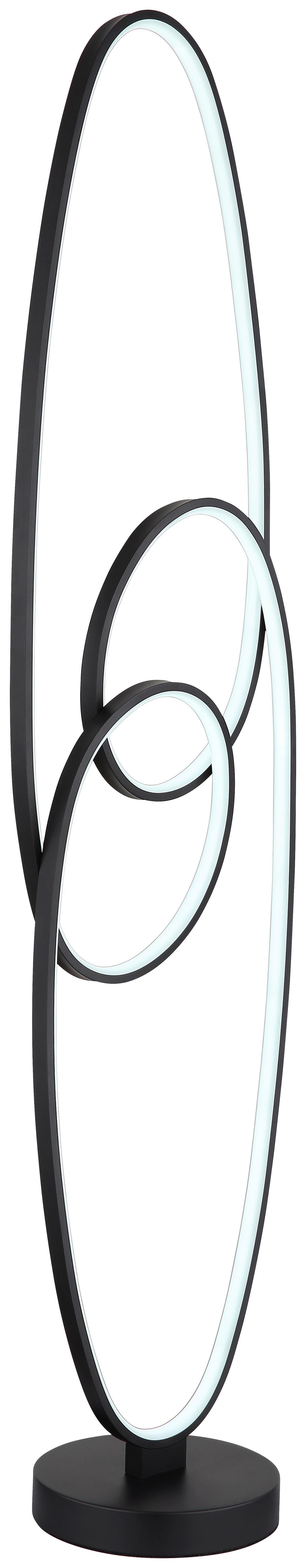 Stoječa Led-svetilka Iti - črna/opal, Moderno, kovina/umetna masa (30/25/120cm) - Mömax