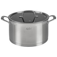 Főzőedény 4485-Ka - nemesacélszínű, Basics, üveg/fém (24cm) - Käfer