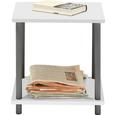 Beistelltisch in Weiß/Grau - Weiß/Grau, MODERN, Holzwerkstoff/Kunststoff (40/41,5/40cm) - MÖMAX modern living
