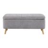 SITTBÄNK JENSON -EXKLUSIV- - grå/naturfärgad, Modern, trä/textil (100/43/40cm) - Mömax