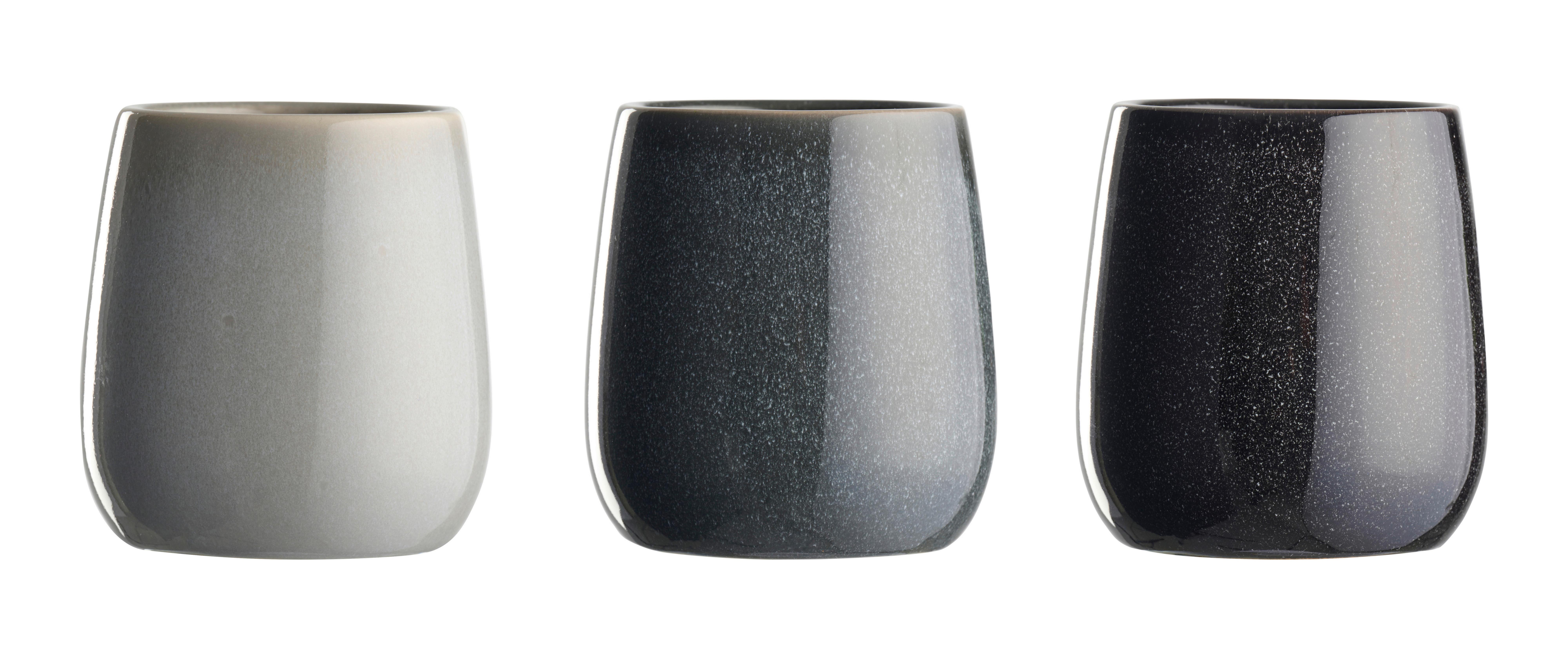 Zahnputzbecher Magnus diverse Farben - Dunkelgrau/Schwarz, MODERN, Keramik (8/10cm) - Mömax