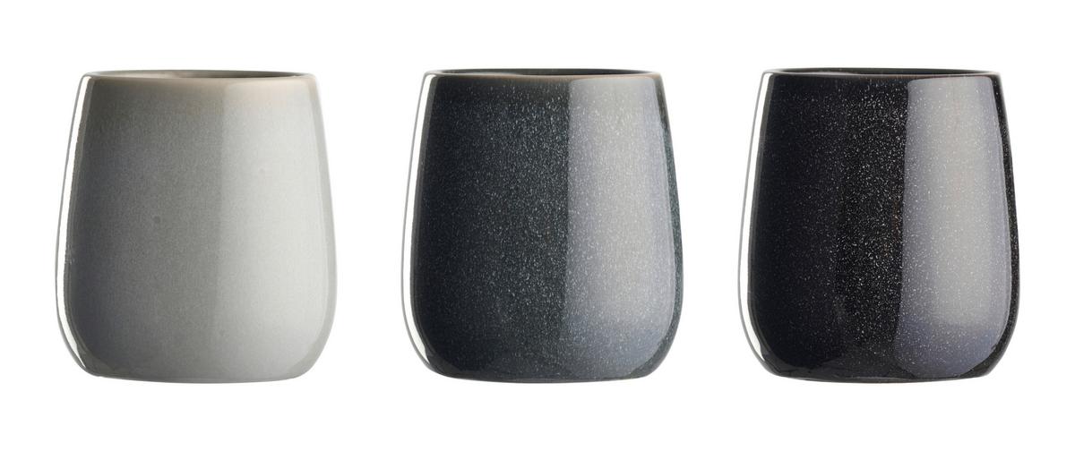 Fogkefetartó Pohár Magnus - fekete/sötétszürke, Modern, kerámia (8/10cm) - Mömax