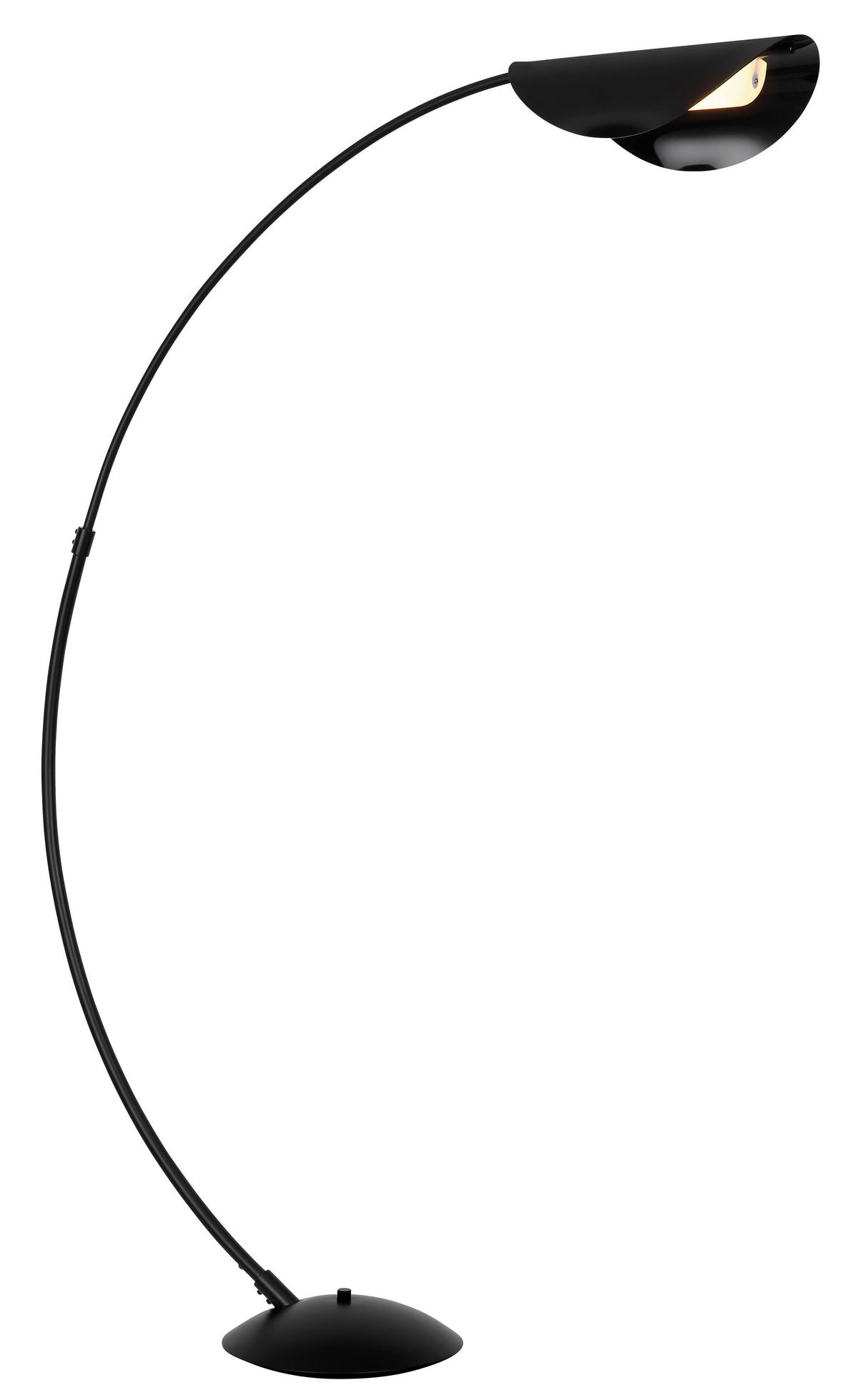 LED-STEHLEUCHTE 58032S ROBLES - Schwarz/Grau, Design, Kunststoff/Metall (124/35/182cm) - Globo