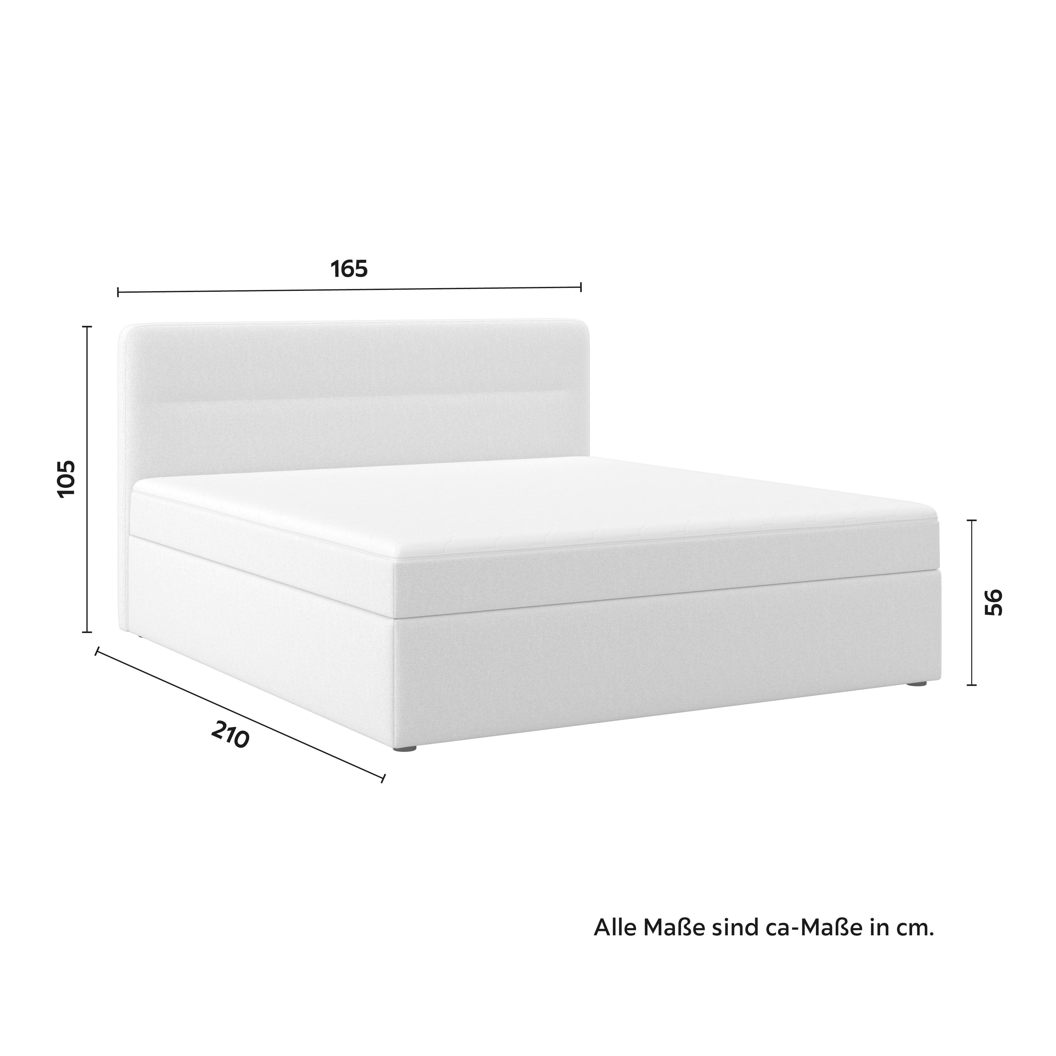 BOXSÄNG MARCO - svart/cremefärgad, Modern, trä/textil (160/200cm) - Bessagi Home