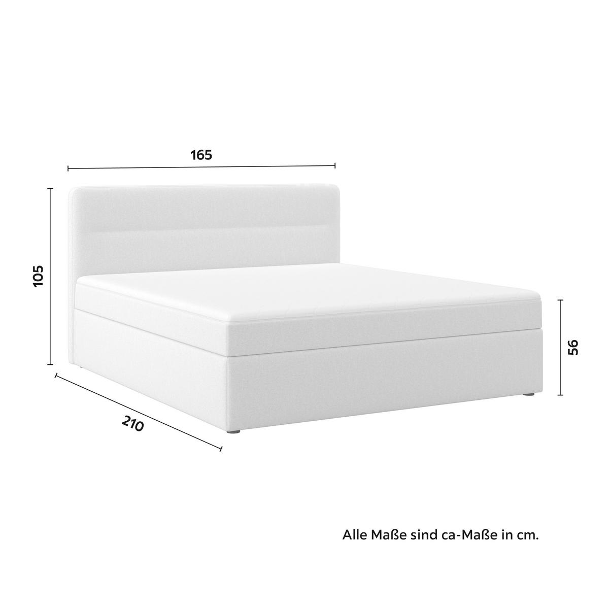 Postelja Z Vzmetnico Marco, 160x200, Krem Barve - črna/krem barve, Moderno, umetna masa/tekstil (160/200cm) - Bessagi Home