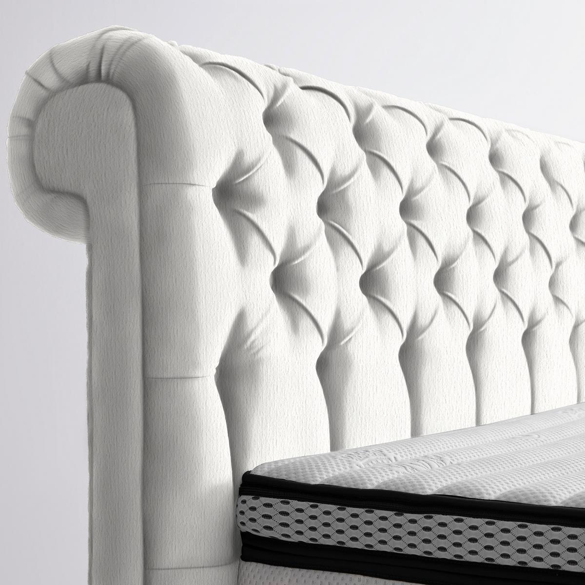 Boxspring Postelja Queen, Bež, Ca. 160x200cm - barve kroma/zlate barve, Konvencionalno, tekstil (160/200cm) - Premium Living
