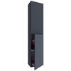 Hochschrank Lendas ca. 33x150 cm Anthrazit - Anthrazit, MODERN, Holzwerkstoff (32,6/150/21,7cm) - MID.YOU