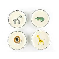 Set Krožnikov Safari, 4-Delni - večbarvno/sivobela, Basics, keramika (21cm) - Creatable