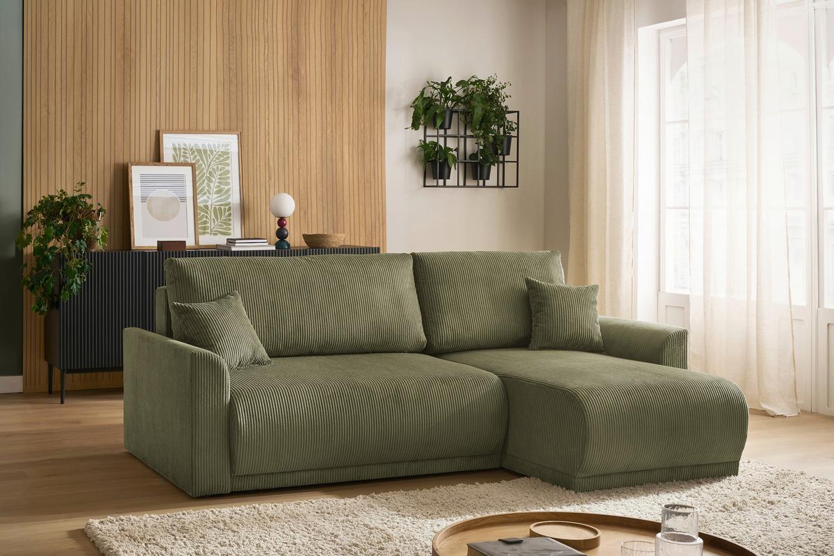 Coltar Kim - măsliniu, Modern, lemn (233/146cm) - Modern Living