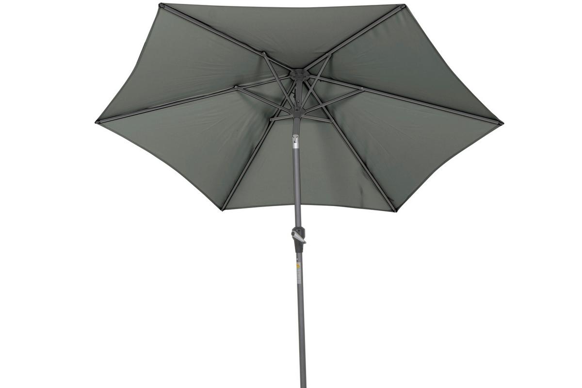 Sonnenschirm BL: 250x250 cm Anthrazit/Olivgrün - Anthrazit/Olivgrün, KONVENTIONELL, Textil/Metall (250/250cm) - Siena Garden