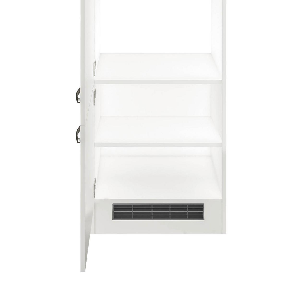 Omara Za Vgradnjo Hladilnika Alba, Bela, Š. 60 Cm - barve nerjavečega jekla/bela, Moderno, kovina/leseni material (60/200/57cm) - FlexWell