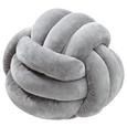 Zierkissen Knoten in Grau, ca. 35x35cm - Hellgrau, MODERN, Textil (35/35cm) - Premium Living