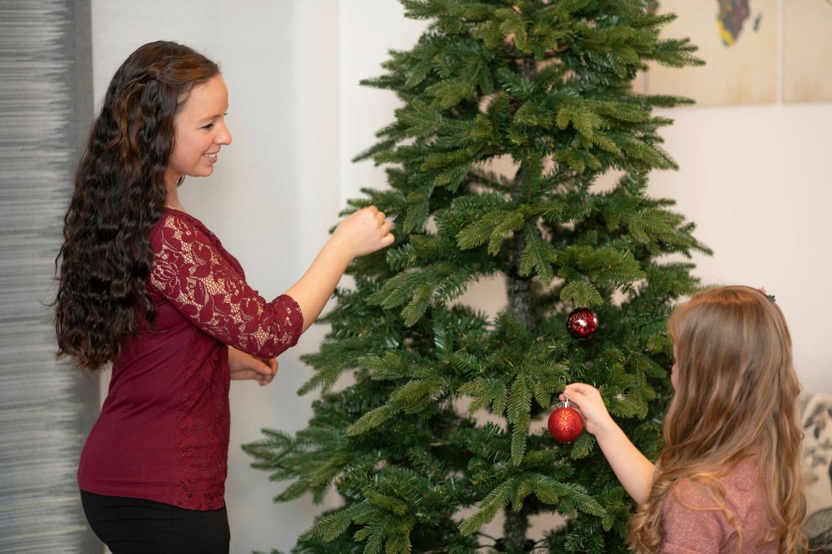 Weihnachtsbaum Evergreen Sherwood Grün H: ca. 210cm - Waldgrün, Basics, Kunststoff (134/210cm)