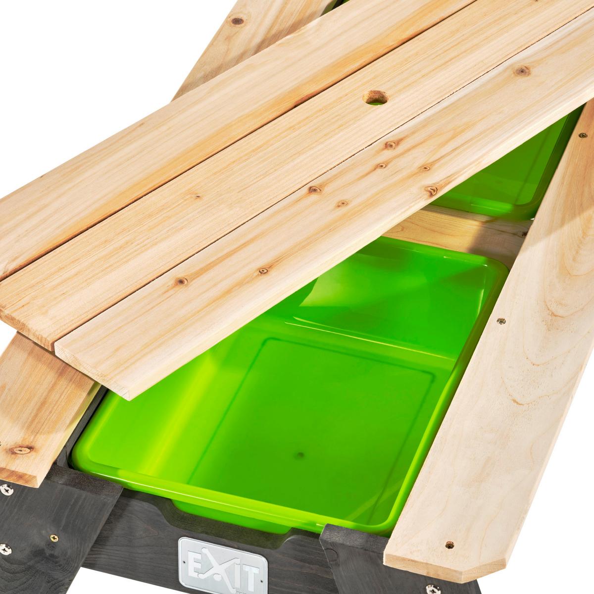 Mizica Za Vodo In Mivko Exit Picnic - siva/zelena, Konvencionalno, umetna masa/les (69/94/50cm) - EXIT Toys