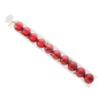 Christbaumkugel-Set Rot 10-teilig - Rot, KONVENTIONELL, Kunststoff (5cm) - Mömax