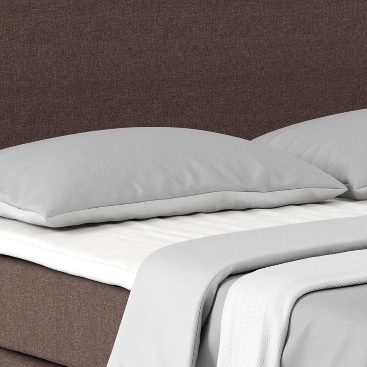 Boxspring Krevet Nero - boje kroma/smeđa, Konvencionalno, tekstil/metal (160/200cm) - Best Price