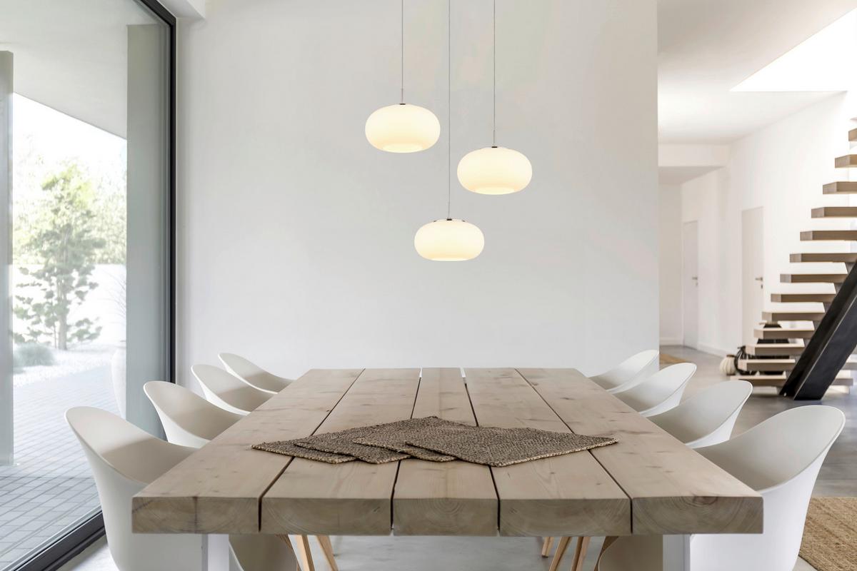 LED-HÄNGELEUCHTE 15744-3HN - Transparent/Opal, Design, Glas/Metall (49/150cm) - Globo