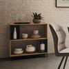 FRISTÅENDE HYLLA MEGY - svart/ekfärgad, Modern, metall (80/84,6/40cm) - Bessagi Home