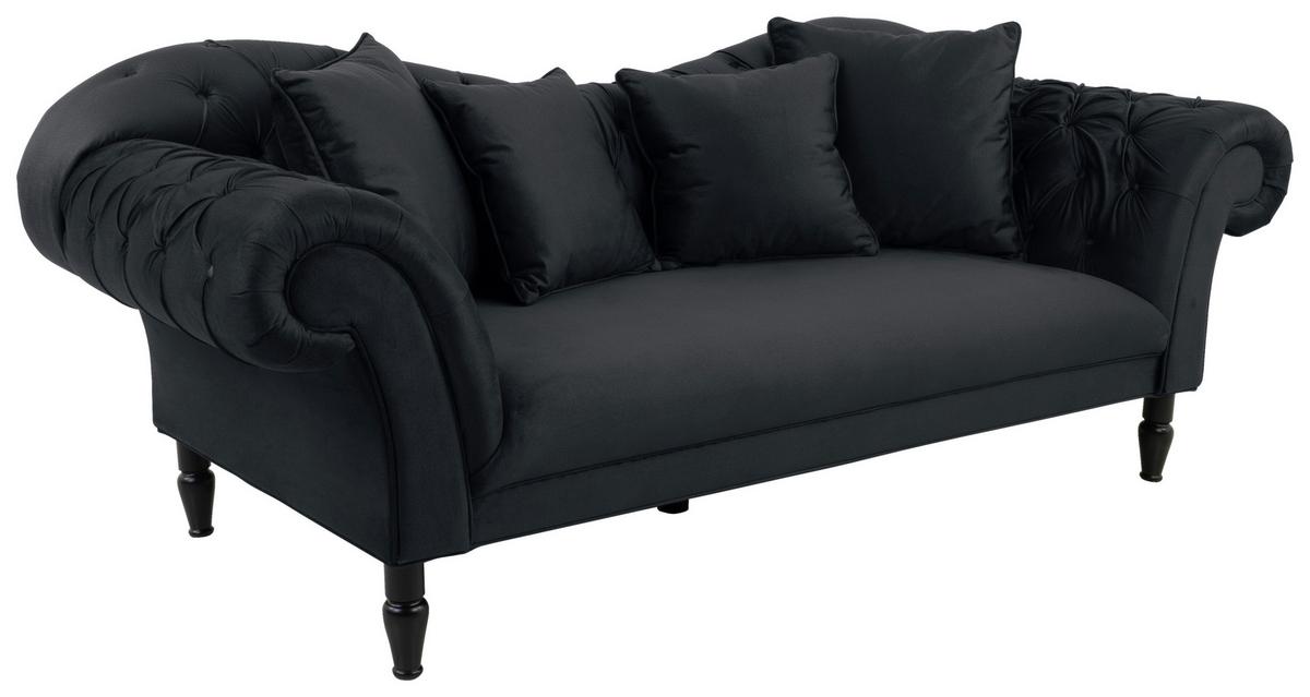 CANAPEA CU 3 LOCURI CUPIDO - antracit, Design, textil (242/91/104cm) - Mömax