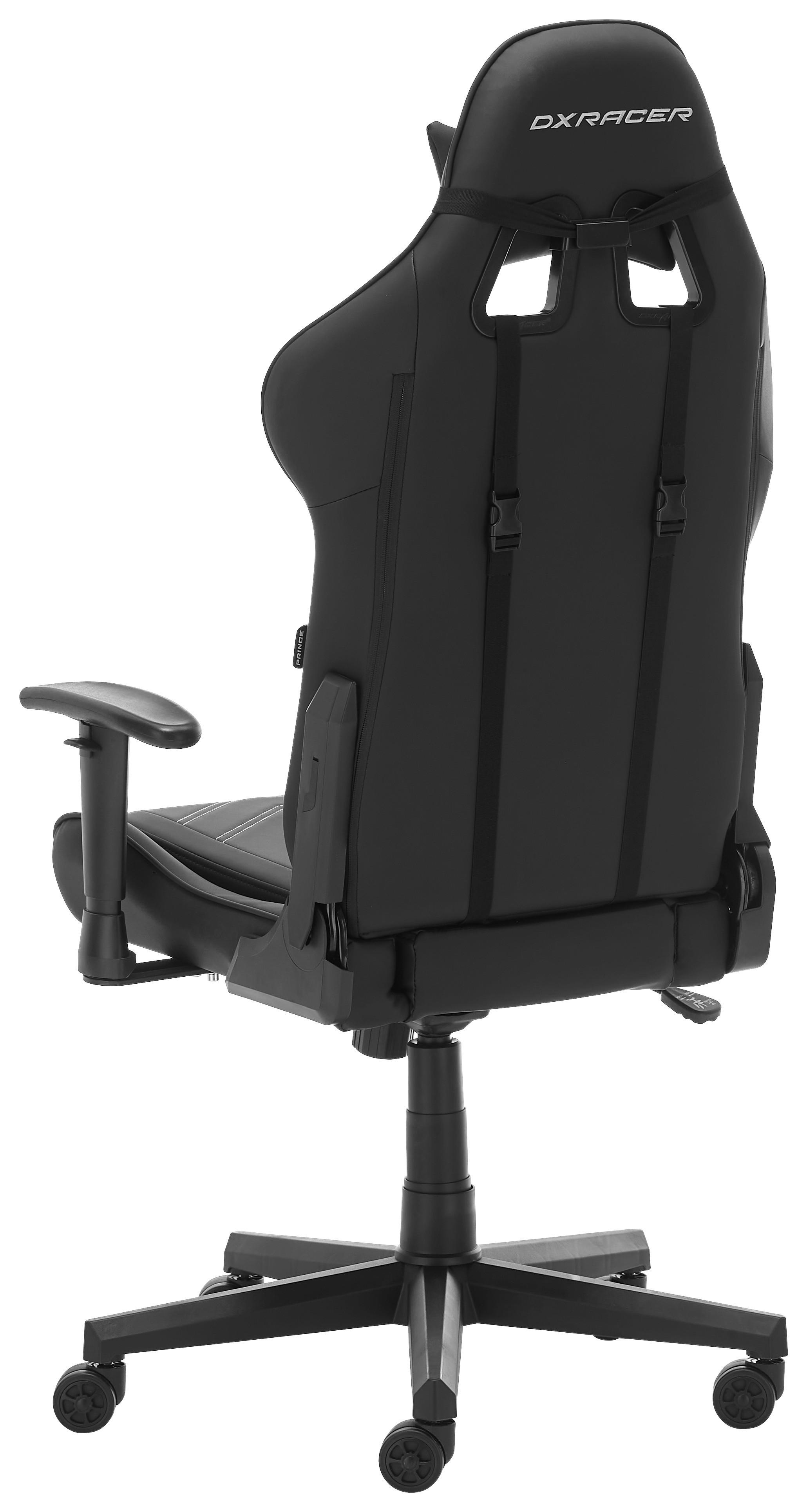 GAMINGSTOL PRINCE -EXKLUSIV- - vit/svart, Modern, textil/plast (67/126/67cm) - Dxracer