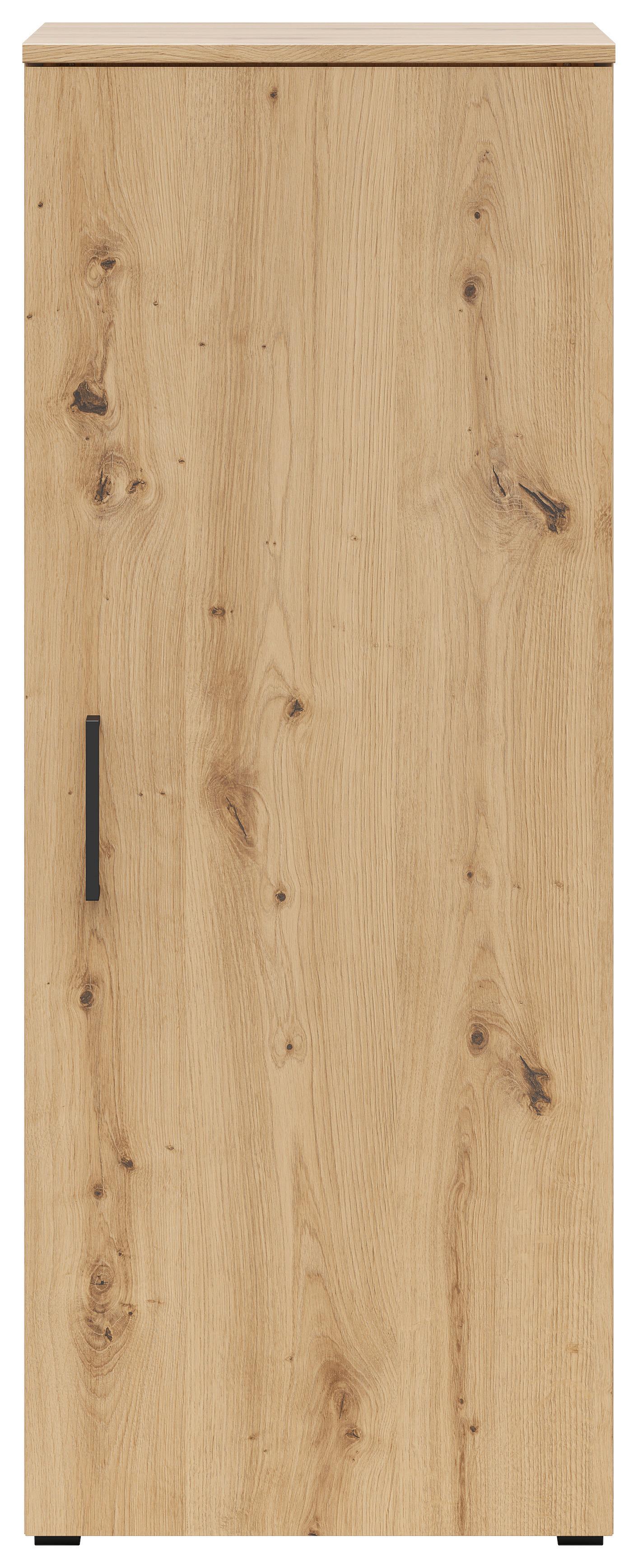 Kommode Multistauraum Eiche Artisan - Anthrazit/Schwarz, MODERN, Holzwerkstoff/Kunststoff (45/115/40cm) - Mömax