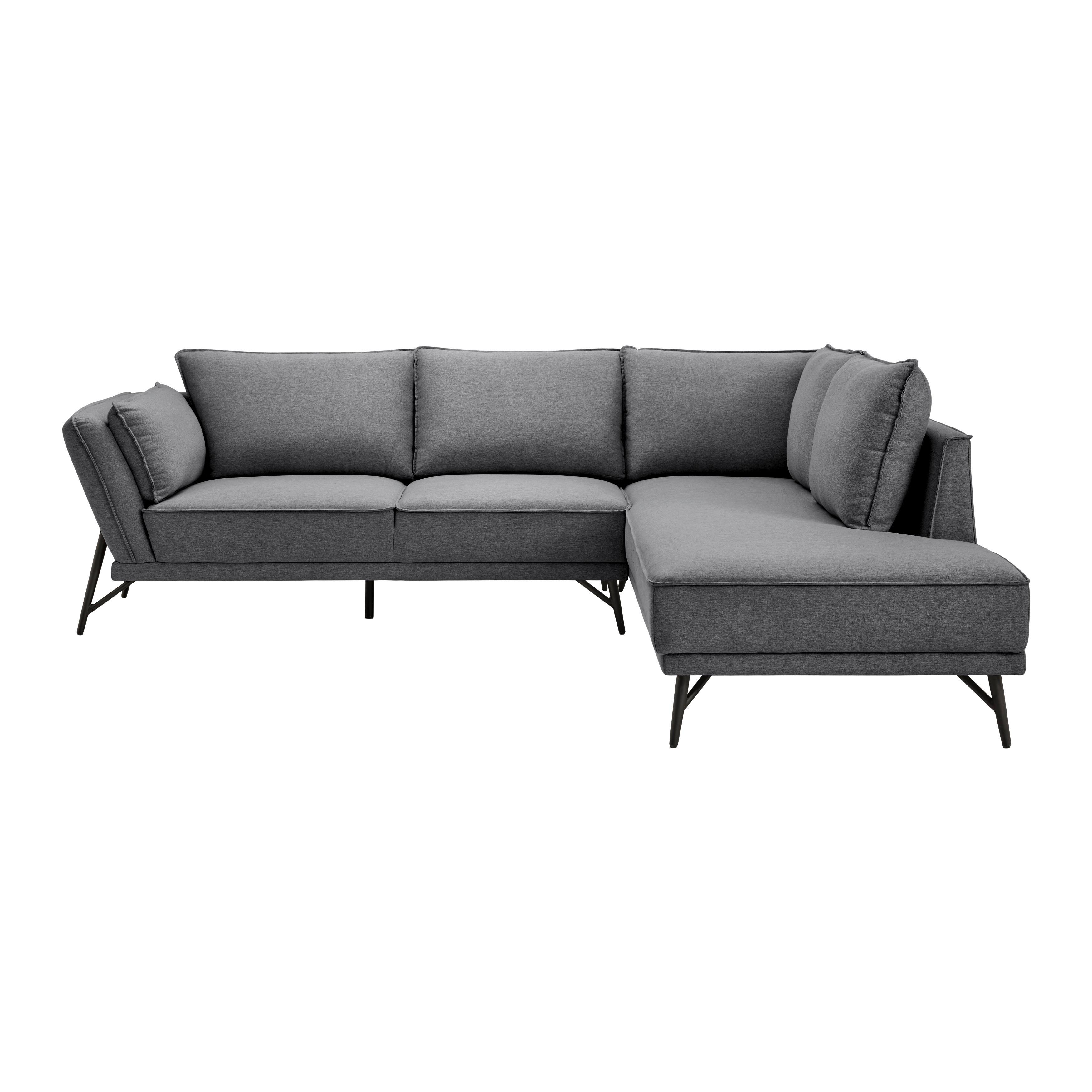 Kutna Garnitura Hanna - tamno siva/crna, Moderno, drvo/metal (260/87/217cm) - Bessagi Home