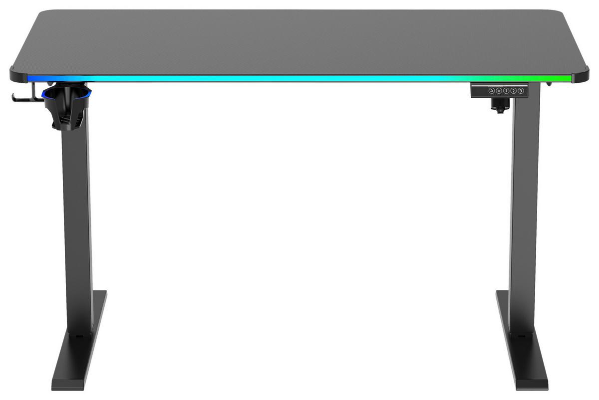 Masă de scris JACK - negru, Modern, plastic/metal (120/70-115/60cm) - Modern Living