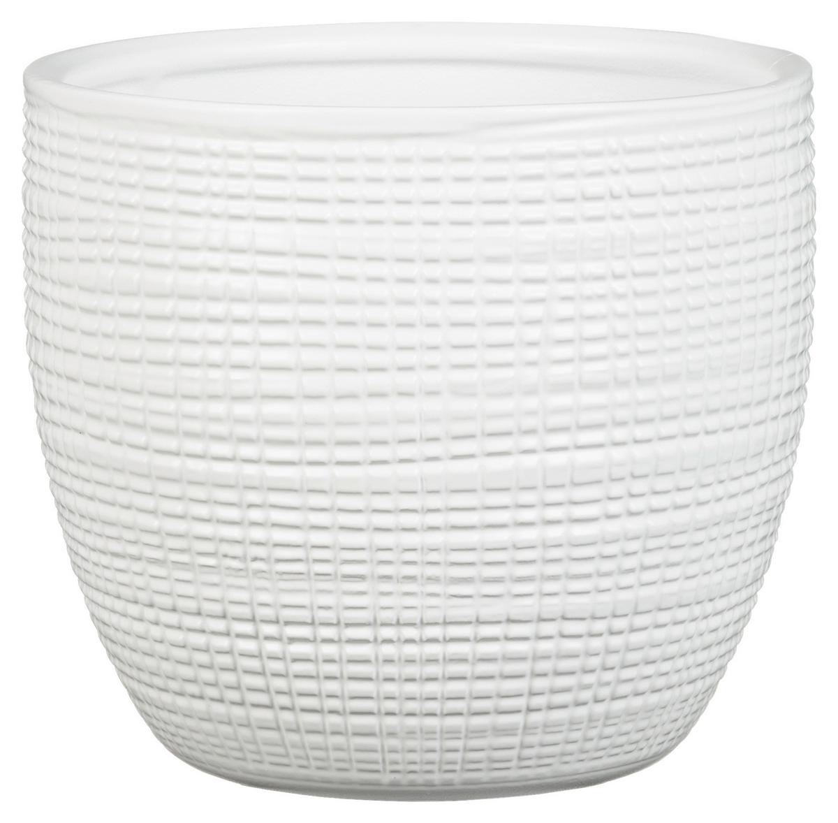 Kaspó Átm.: Kb. 19cm - fehér, kerámia (19cm)