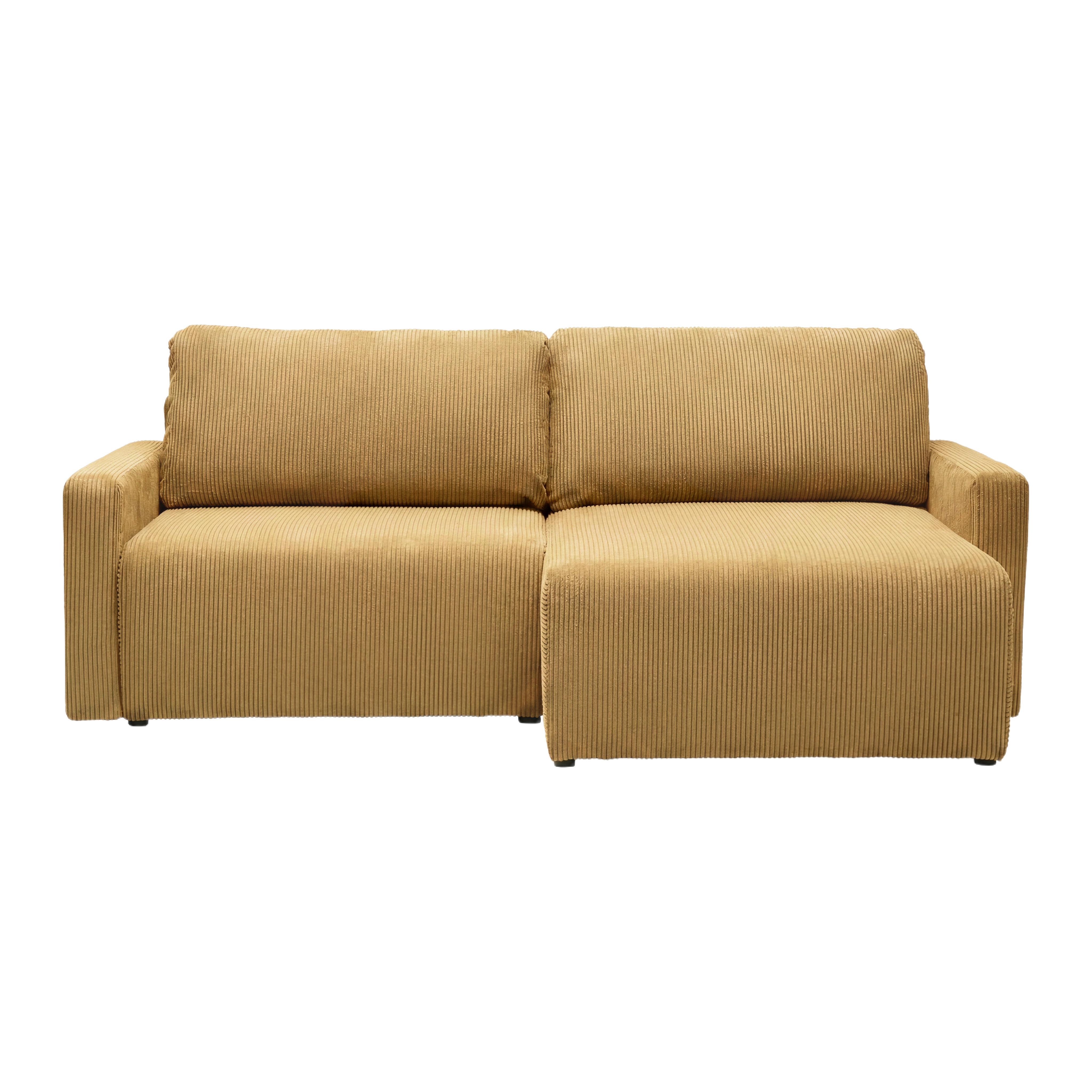 Coltar DAVE -BEST PRICE - galben muștar, Modern, textil (227/92/146cm) - Best Price