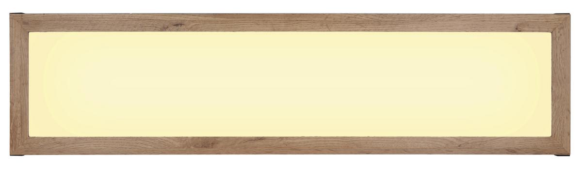 LED-DECKENLEUCHTE 41589D4 - Weiss/Dunkelbraun, Konventionell, Holzwerkstoff/Kunststoff (80/20/7,5cm) - Globo