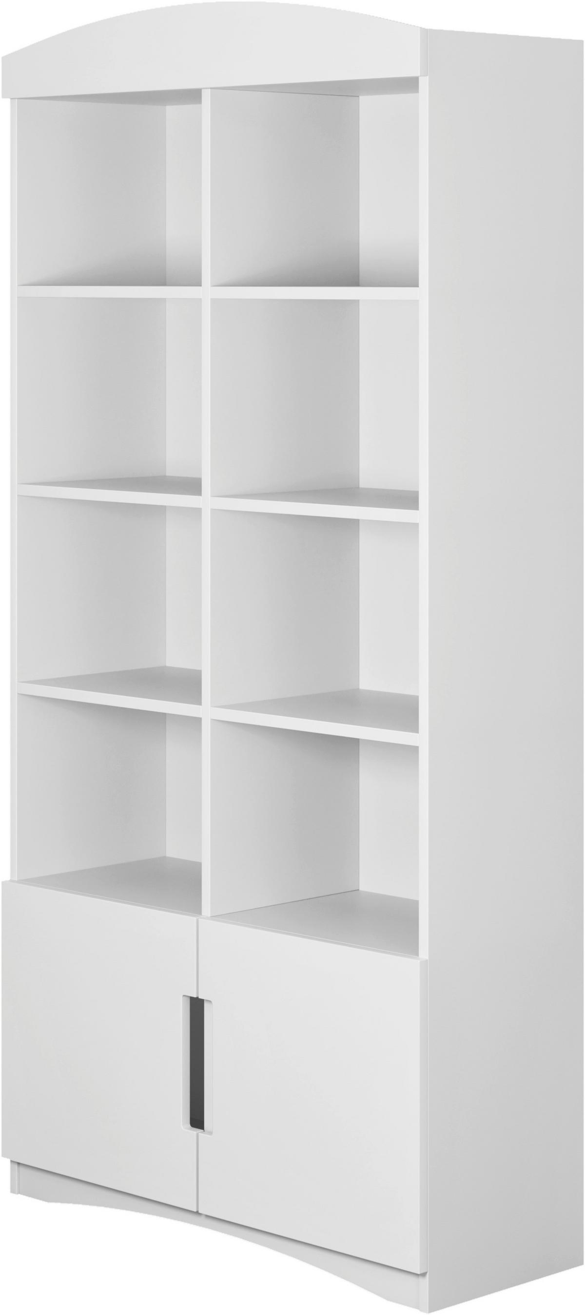 Regal Classic, Bela - bela, Moderno, leseni material (90/188,2/36cm) - MID.YOU