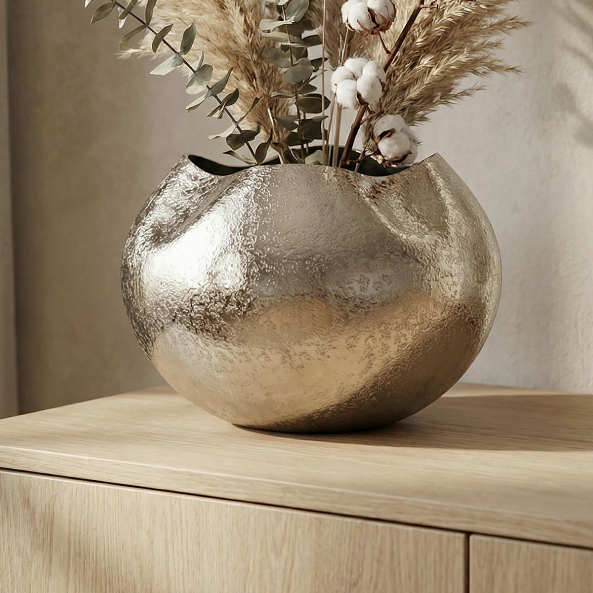 Vase Wl7.550 - Silberfarben, Design, Metall (30/21cm) - MID.YOU