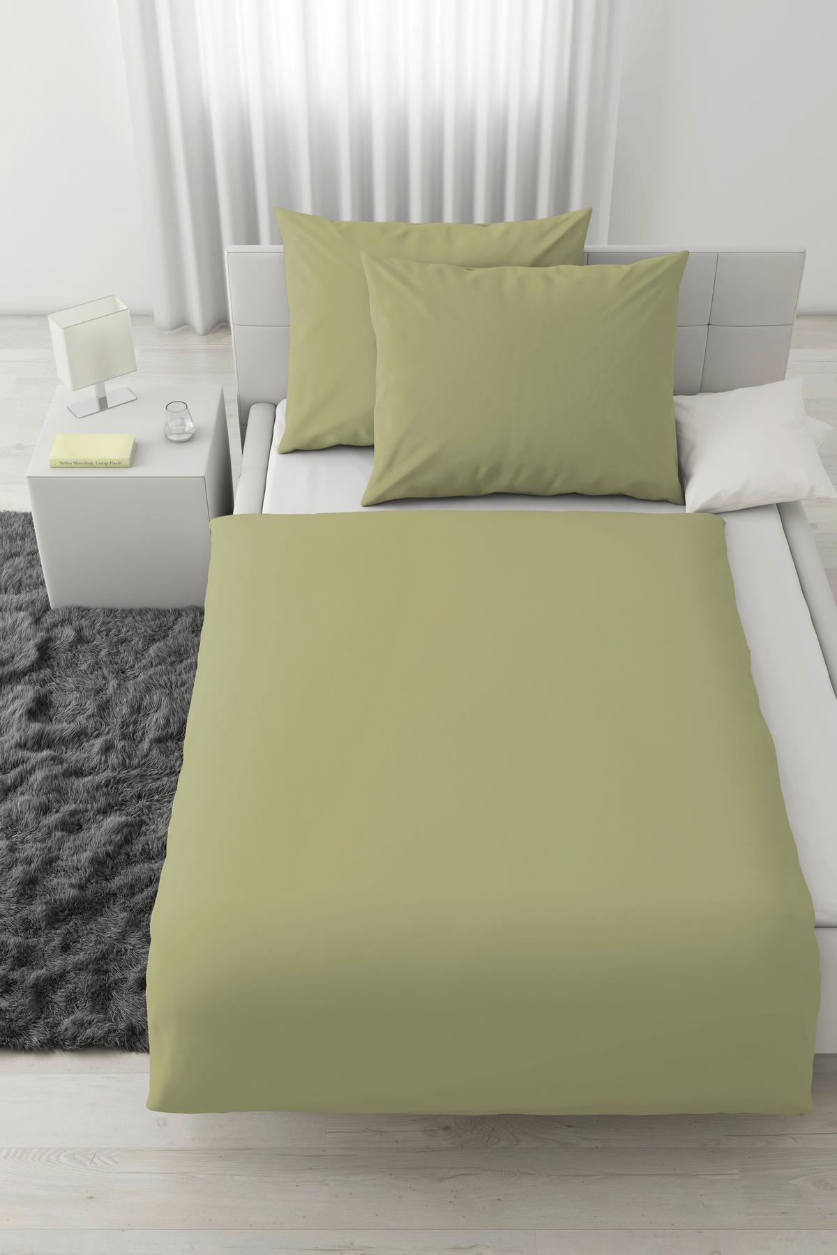 Lenjerie de pat Stone Washed cca. 200x220/2x50x70cm - verde, Romantik / Landhaus, textil (200/220cm) - Modern Living