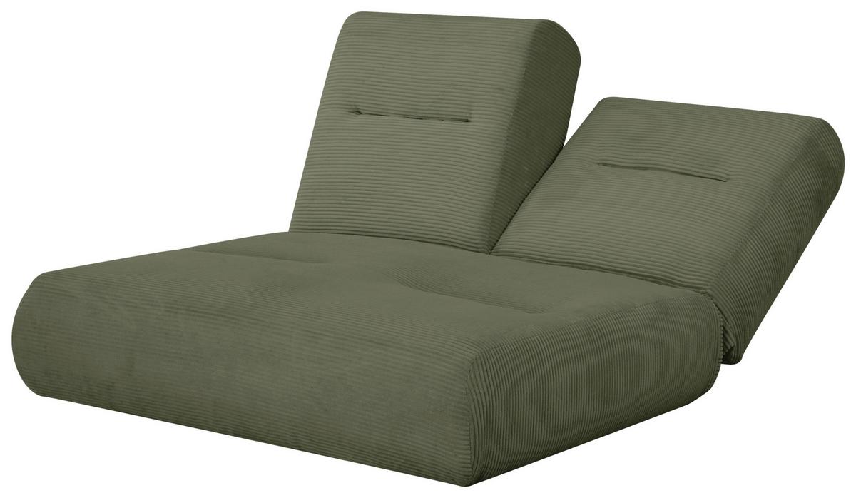 Zofa S Funkcijo Ležišča Luna, Olivno Zelena - olivno zelena , Design, tekstil (159/88/160cm) - Livetastic
