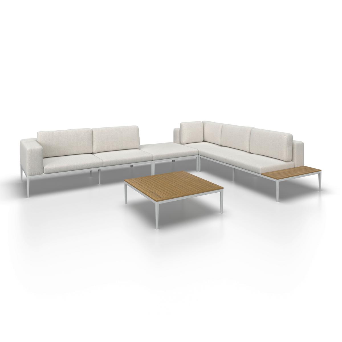 Lounge Garnitura Anna, Krem - krem barve/naravne barve, Moderno, kovina/umetna masa (270/68/90cm) - Bessagi Garden