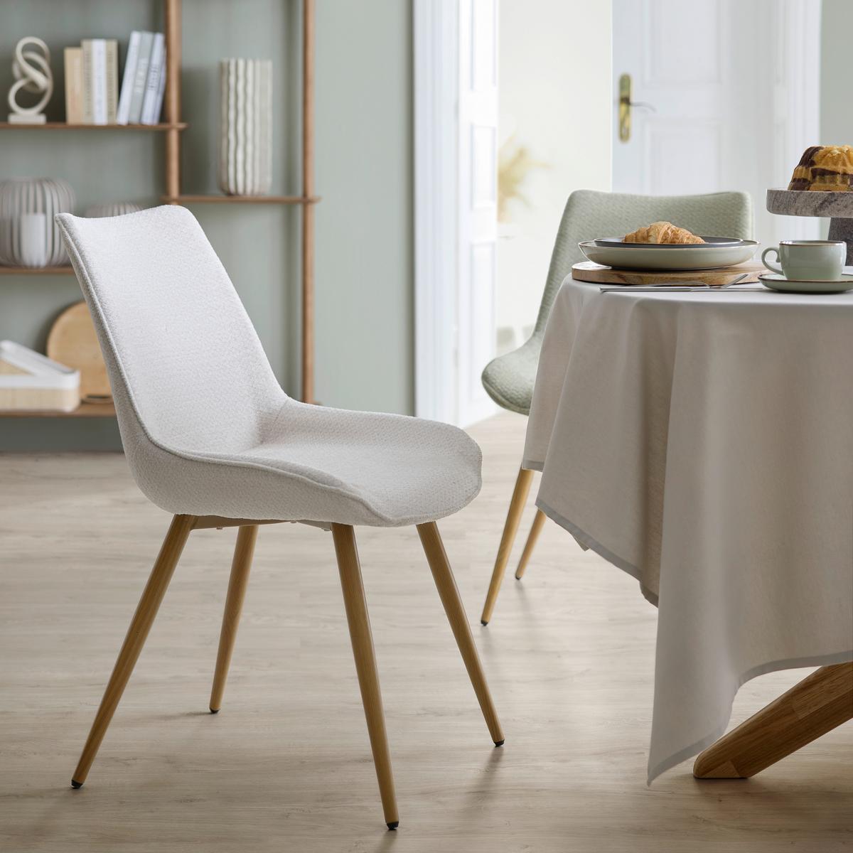 Stuhl Lou Beige/Eichefarben - Eichefarben/Beige, MODERN, Holz/Textil (52/84/60cm) - Mömax