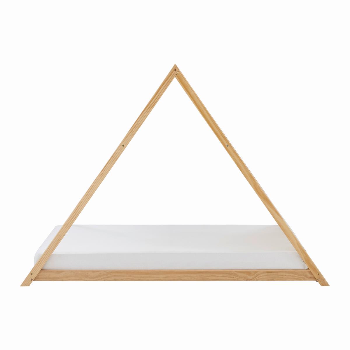 ŁÓŻKO DZIECIĘCE/MŁODZIEŻOWE POPPY - kolor naturalny/biały, Modern, drewno (208/149/100cm) - Bessagi Kids