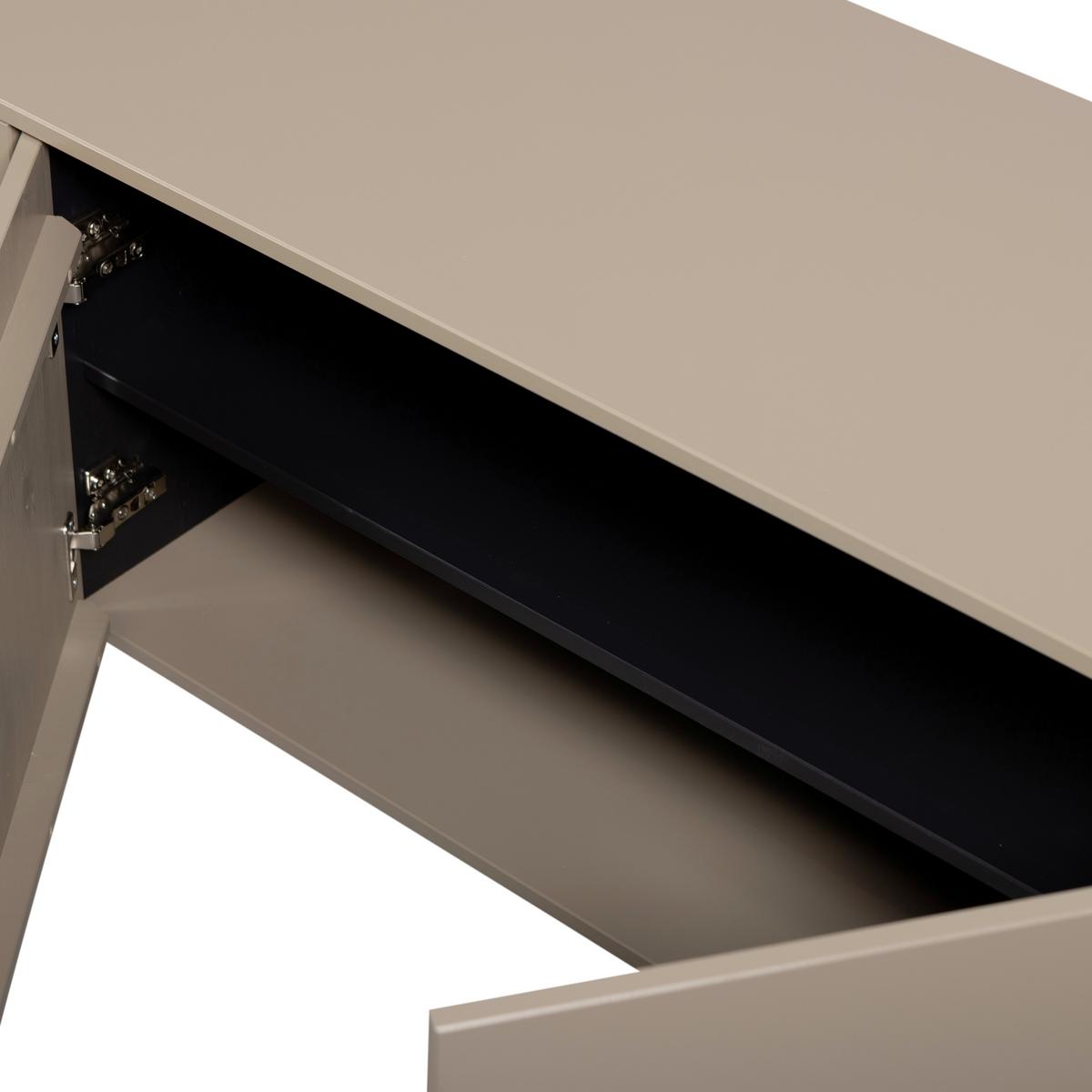 LOWBOARD Gunnar Schlammfarben B: 200cm - Schlammfarben/Schwarz, Design, Holz/Metall (200/56/44cm) - Livetastic