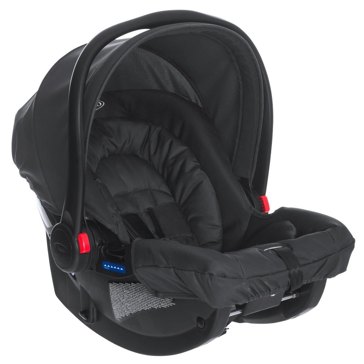 NOSIDEŁKO SAMOCHODOWE 8AG999MDLEU - czarny, Basics, tworzywo sztuczne/tkanina (58/65/46cm) - Graco
