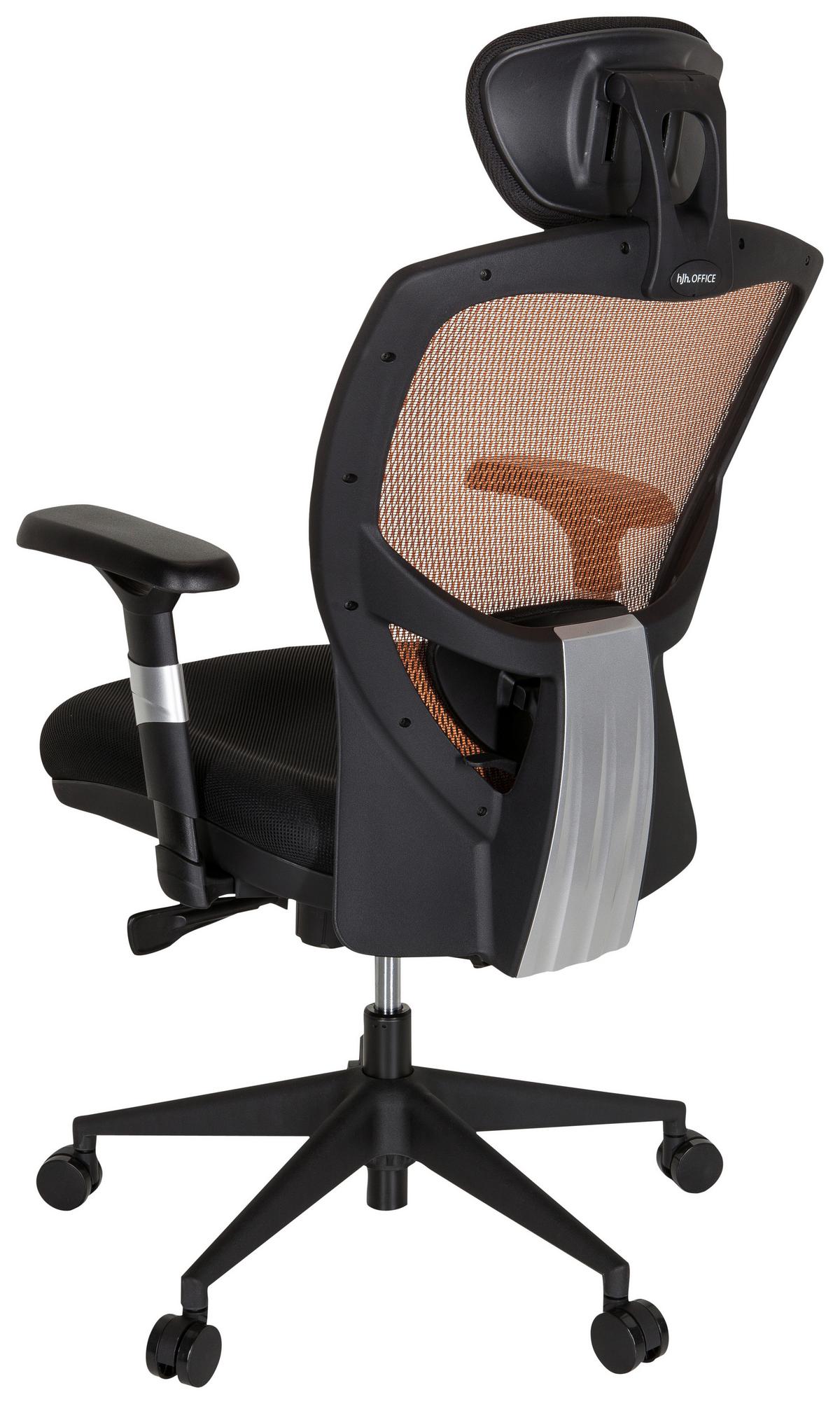 Pisarniški Stol Venus Base, Oranžna, Črna - črna/oranžna, Basics, umetna masa/tekstil (66/117/65cm) - MID.YOU