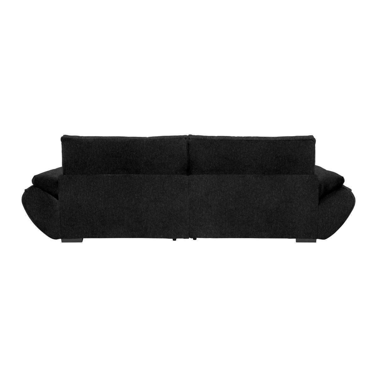 Wohnlandschaft Vivo Schwarz - Schwarz, Modern, Kunststoff/Textil (317/63/179cm) - Premium Living