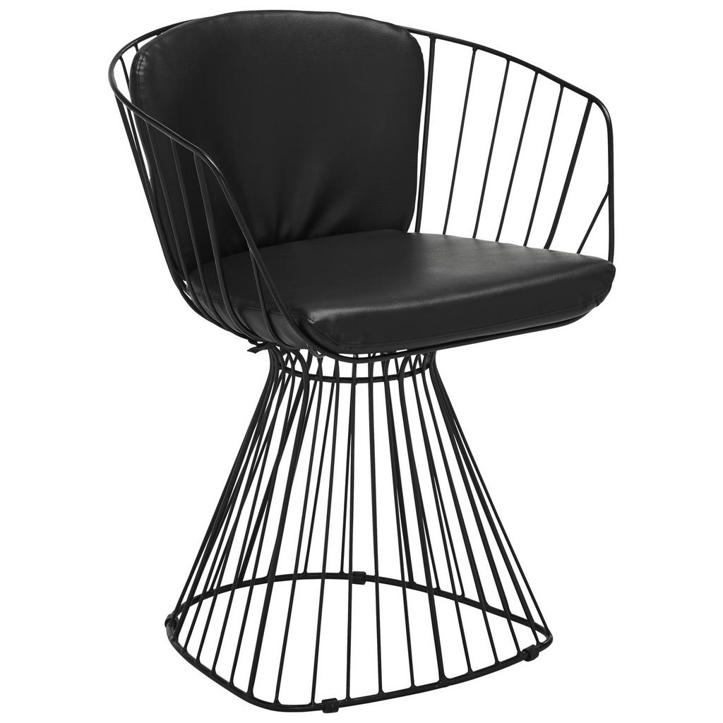 Stuhl in Schwarz aus Metall