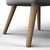 FÅTÖLJ NATALIE - ljusgrå/naturfärgad, Modern, metall/trä (64/99/69cm) - Bessagi Home