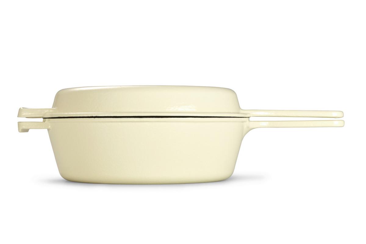 Set Posod Grill, Krem Barva - krem barve, Basics, kovina (26,5cm) - Echtwerk