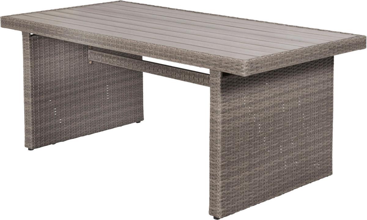Gartentischgruppe Toskana 13-tlg. Grau - Grau, KONVENTIONELL, Holz/Kunststoff - Gardenson