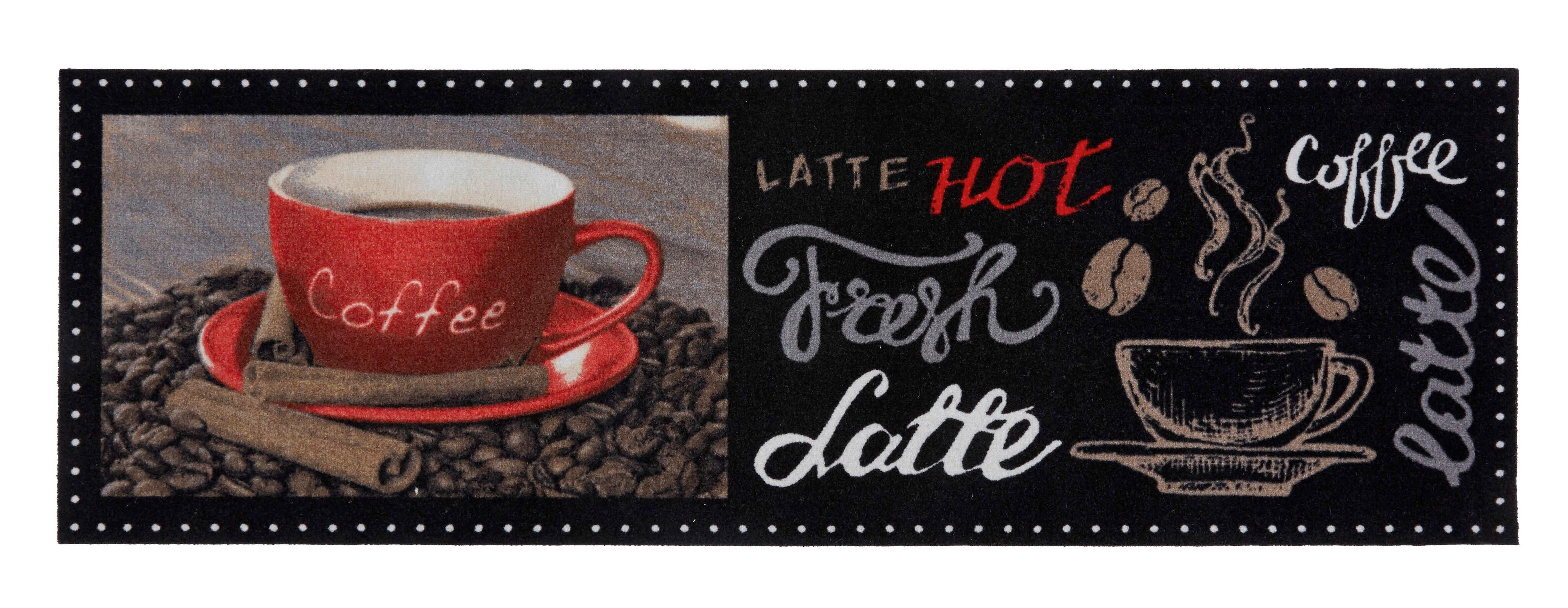 Fußmatte Latte ca. 50x150cm - Anthrazit/Rot, MODERN, Textil (50/150cm) - Modern Living