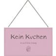 Dekoschild Reimi in Rosa/grau - Rosa/Grau, Holzwerkstoff/Metall (23,2/13,5/0,5cm) - MÖMAX modern living
