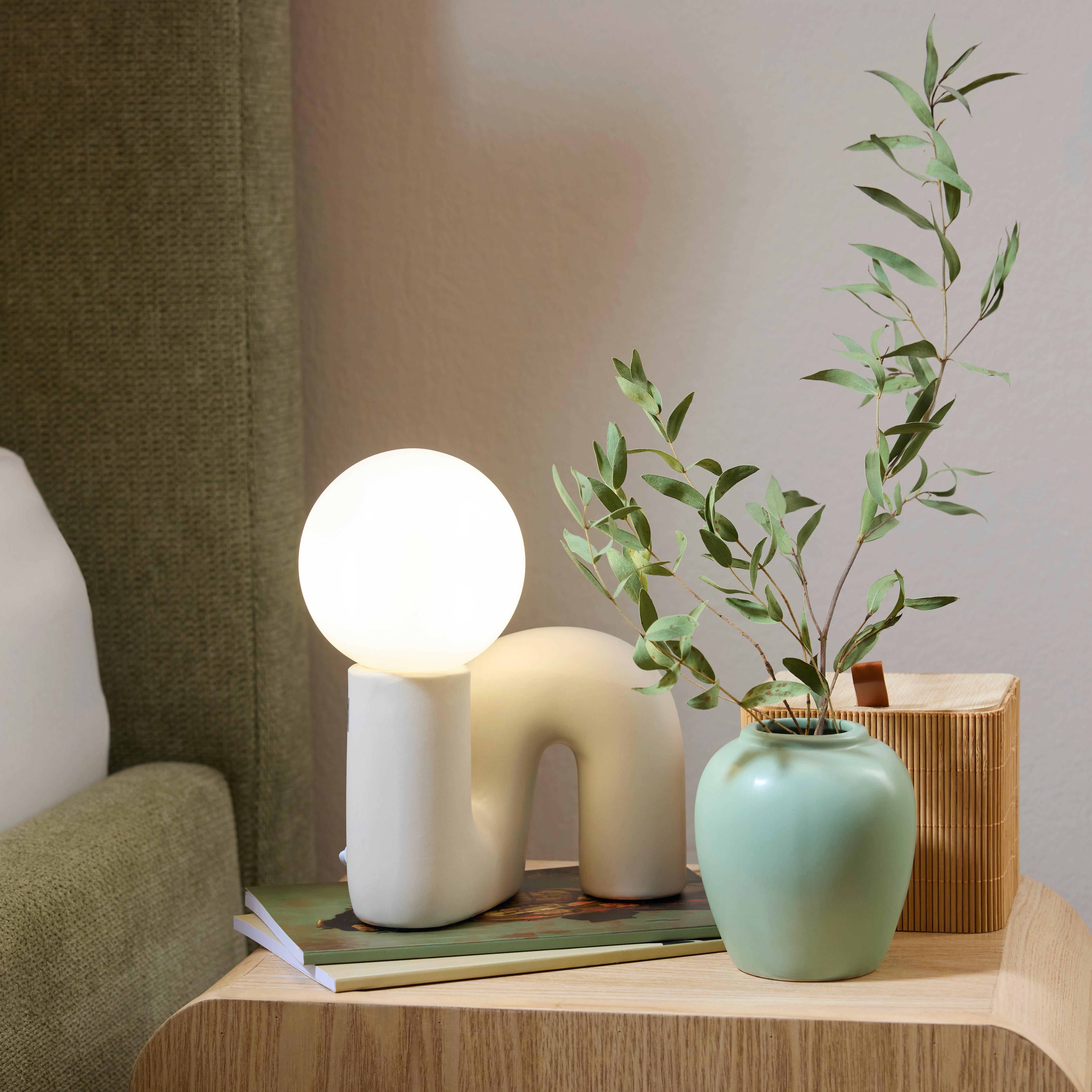 BORDSLAMPA LISA - grå, Modern, glas/keramik (16,5/15/21,5cm) - Mömax